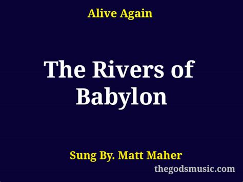 Rivers of Babylon ile Akıp Giden Zamanın Hüzünlü ve Umarlık Melodisi